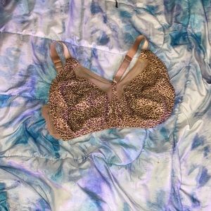 Cheetah print wireless bra